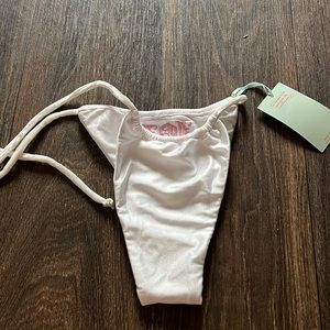 Heart of Sun White Bikini Bottom